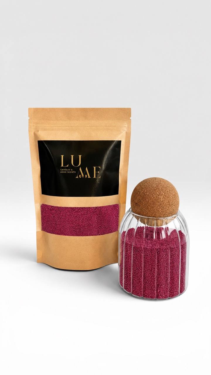 Magenta Red Wax Sand Candle - Eco Friendly