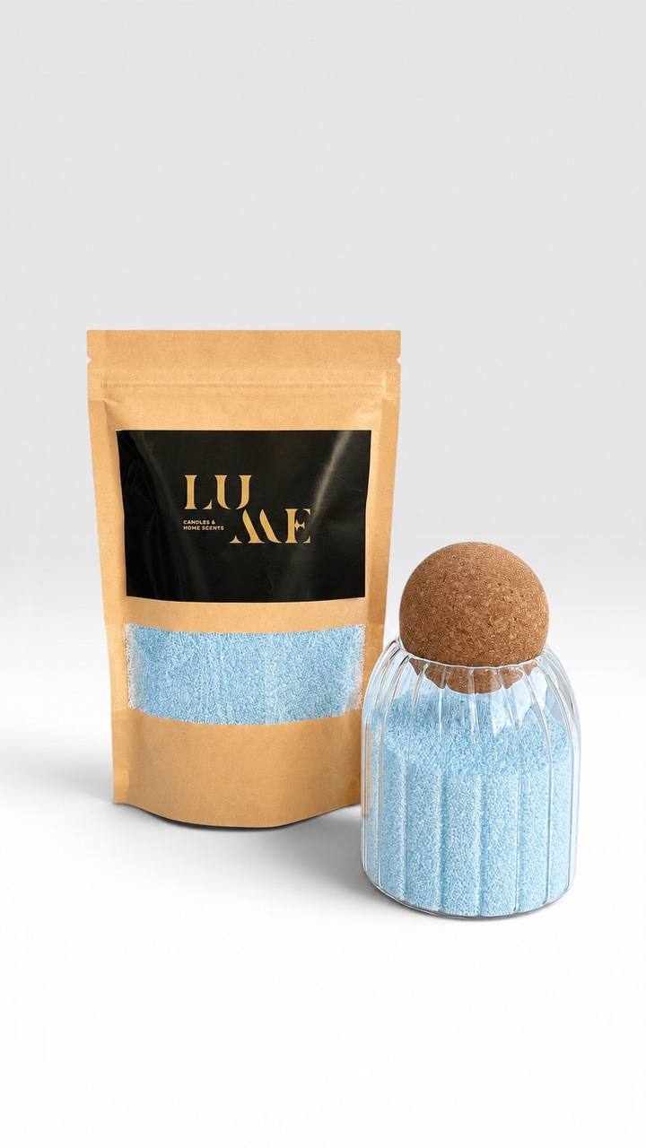Sky Blue Wax Sand Candle - Eco friendly
