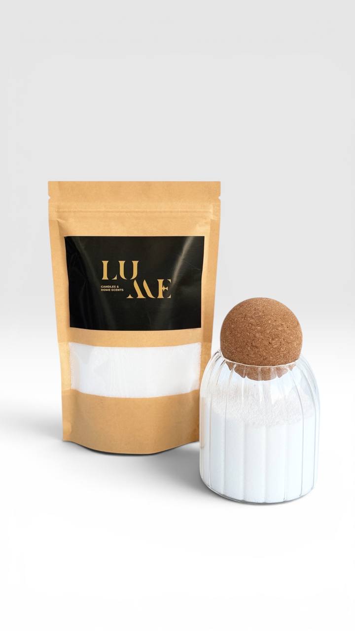 White Wax Sand Candle - Eco Friendly