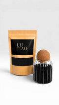 Matt Black Wax Sand Candle - Eco Friendly